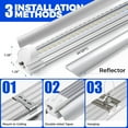 thumbnail image 2 of row Lights, 2FT 5000K White Full Spectrum Plant Growing Lamps, 144W(6 x 24W, 800W Equivalent), T8 LED Grow Light Bulbs, Plant Lights for Indoor Plants, Greenhouse, Linkable Design, 6-Pack, 2 of 5