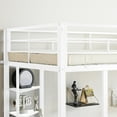 thumbnail image 6 of Ktaxon Loft Bed with Desk, Twin Size Bunk Bed Frame for Kids, Adult, White, 6 of 8