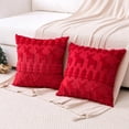 thumbnail image 5 of YCLife Christmas Decorative Throw Pillows for Couch 18x18 inch Deer & Christmas Tree Xmas Indoor Outdoor Decor Square Pillows for Sofa Living Room, Throw Pillows Under 5$, 1Pack, Red, 5 of 7