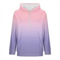 thumbnail image 5 of cocolona Hoodies for Women Long Sleeve Drawstring Gradient Color Hooded Sweatshirts Fall Winter Casual Loose Pullover Tops with Pocket, 5 of 6