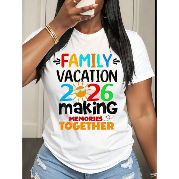 Family Vacation 2026 Making Memories Together T-Shirt Summer Travel Gift For Family Getaway Trip Outfit Matching Shirts For Vacation Group Wear