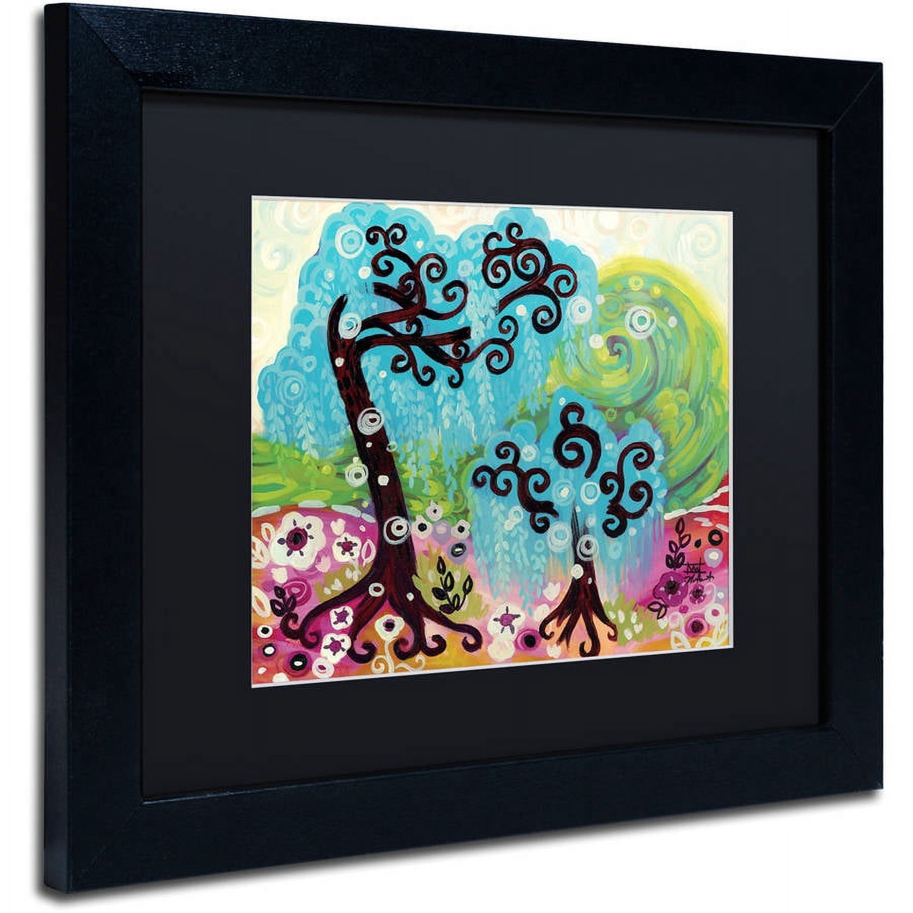 Trademark Fine Art "32" Canvas Art by Natasha Wescoat, Black Matte, Black Frame