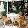 thumbnail image 3 of Outdoor Curtains for Patio Waterproof Coffee Cup Indoor/Outdoor Curtain Tiebacks Black Coffee Beans Day Privacy Curtain Sun Block Grommet Drapes for Pergolas Gazebo Porch Balcony 2 Panel 54x108 Inch, 3 of 9
