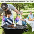 thumbnail image 3 of Rainbow Tie Dye Cloud Pattern Kitchen Oven Mitt and Pot Holder Sets 2 Pcs for Baking, Cooking and Grilling, Heat Resistant Up To 392 °F, 3 of 7