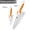 Orange White, variant on Ceramic Knife Set 2 Pack Fruit Meat Cutting Vegetable Paring Knife Set with Blade Guard for Kitchen and Restaurant, 6" Chef and 3" Paring Knife