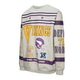 thumbnail image 2 of Men's Mitchell & Ness  Heather Gray Minnesota Vikings All Over Print Vintage Fleece Crewneck Sweatshirt, 2 of 3