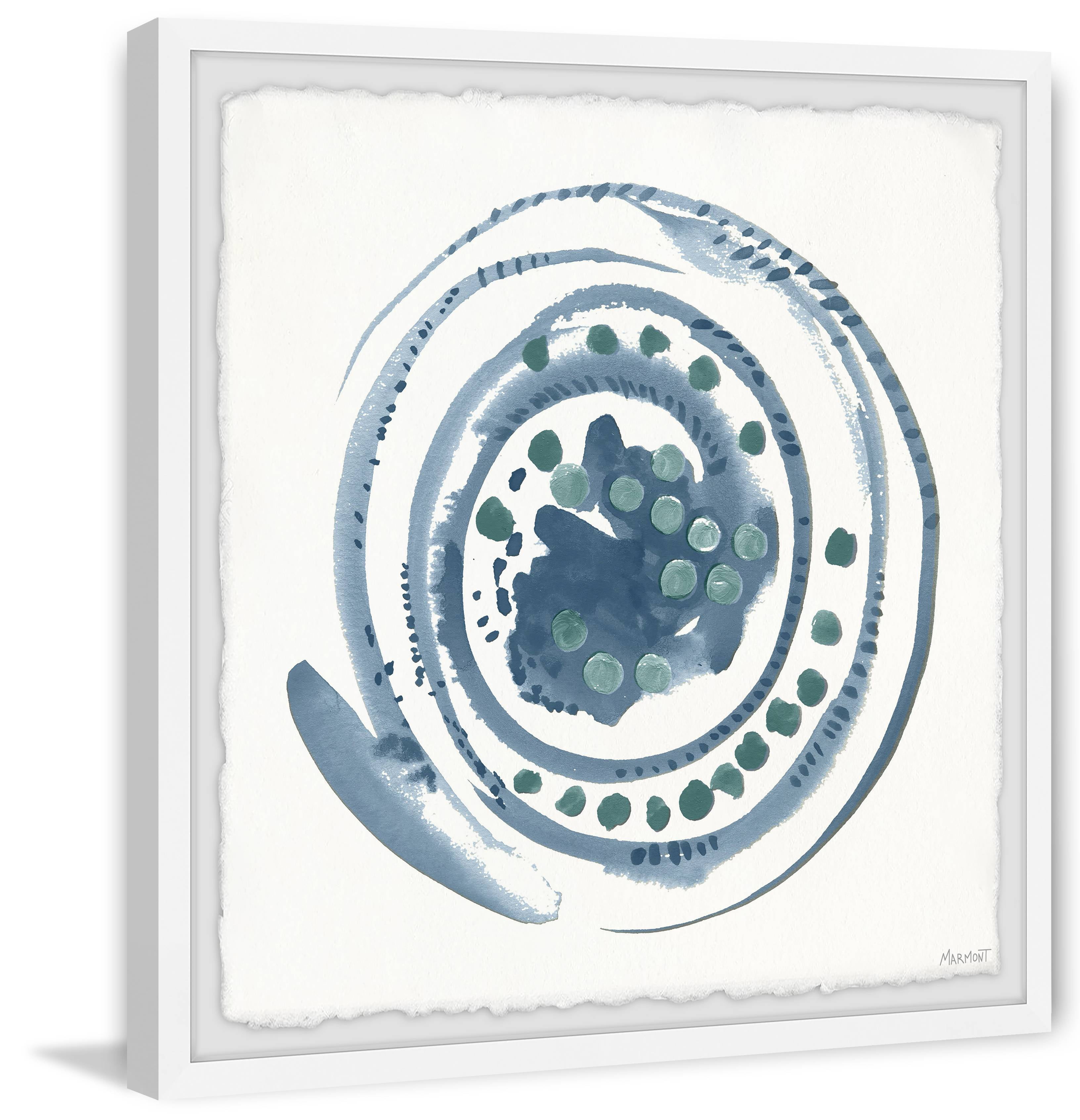 Marmont Hill Swirl of Blue Framed Wall Art