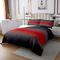 thumbnail image 2 of Erosebridal Red and Black Bedspread Set Deep Red Ombre Gradient Coverlet Set 2Pcs, Modern Minimalist Twin Quilt Set Abstract Art Watercolor Bed Set with 1 Pillow Case, 2 of 3