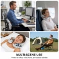 thumbnail image 2 of Neck Pillow July 4th Butterfly on Grey Buffalo Travel Pillow Memory Foam U Shaped Pillows, Red Blue Stars Travel Neck Pillows for Airplane Car Office Home Sleeping Rest, 2 of 9