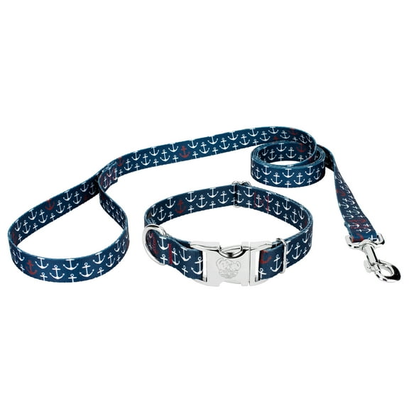 Country Brook Petz® Premium Anchors Away Dog Collar and Leash, Extra Large