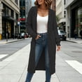 thumbnail image 5 of cocolona Womens Cable Knit Long Sweater Cardigan Loose Casual Hooded Long Sleeve Sweater Solid Color Trendy Fall Tunic Cardigan, 5 of 5