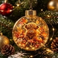 thumbnail image 6 of 2026 Christmas Home Party Decoration Fall Ornament Forest Wildlife In Glass Ball Hanging Ornament Pumpkin Maple Leaf Thanksgiving Christmas Tree Decor Christmas Celebration Party Supplies, 6 of 7
