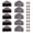 Gray, variant on Yajisi 10 Sets Zipper Stopper Zinc Alloy Zipper Ends Pull Replacement Zipper Stop for Bag Hardware Suitcases Luggage Accessories, Bronze (0.7 x 1.1 x 0.2 inches) [cite: 18, 19, 22]
