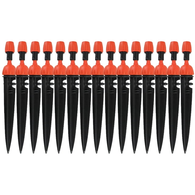 Rociadores de riego para jardín, microaspersores para flujo de círculo completo con flujo ajustable, plástico altamente duradero para un rendimiento duradero (juego de 15)