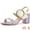 Purple, variant on Unique Bargains Women's Buckle Slingback Chunky High Heels Sandals