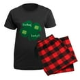 thumbnail image 5 of CafePress - Feeling Lucky? Women's Dark Pajamas - Women's Short Sleeve Print T-Shirt and Pants Dark Cotton Pajama Set, 5 of 7
