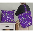 thumbnail image 5 of Soimoi Purple Modal Satin Fabric Triangle Art Geometric Print Fabric by the Yard 42 Inch Wide, 5 of 5
