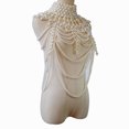 thumbnail image 3 of Collar sexy trenza flecos perla sujetador suéter cadena moda francesa multicapa perla cuerpo cadena, 3 of 5
