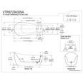 thumbnail image 4 of Kingston Brass VTRS723432SA 70" Acrylic Oval Single Slipper Freestanding Tub with Drain, Glossy White, 4 of 9