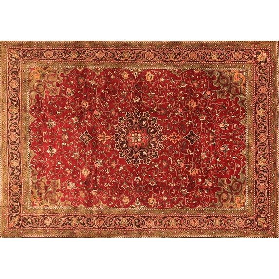 Ahgly Company Indoor Rectangle Persian Orange Traditional Area Rugs, 4' x 6'