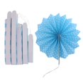 thumbnail image 3 of Baby Shower Papel Pinwheel Ventiladores Partido Telón De Fondo Azul Kits Colcomx Party Party Fan Garland, 3 of 7