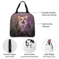 thumbnail image 3 of Yiaed Dog in Lavender Flowers Print Insulated Lunch Bag Reusable Cute Tote Lunch Box, Leakproof Cooler Lunch Bags for Work Office Travel School Picnic, 3 of 5