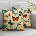 thumbnail image 3 of GOSMITH Nordics Butterfly Pillow Cover Vegetable Fruit Throw Pillow Covers Mushroom Collection Pillowcase Cushion Case Tropical Wildflower Pillow for Couch Sofa Home Office Boho Gift White, 3 of 5