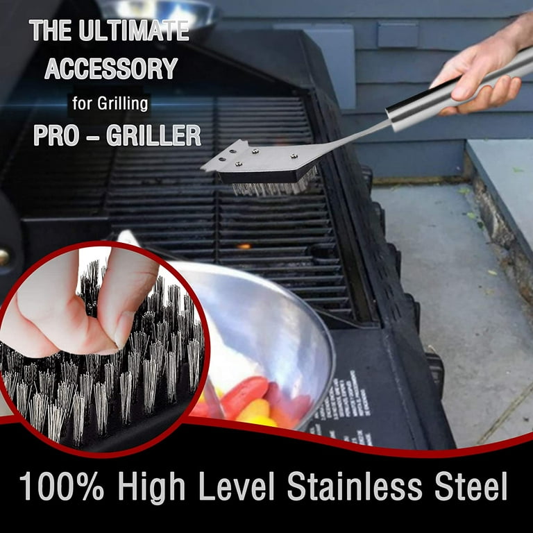 Pure Grill 18 L Stainless Steel Bristle Free Grill Brush