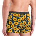 thumbnail image 4 of Men's Boxer Briefs, Fujiman Sunflowers Soft Comfy Mens Underwear Boxer Briefs Breathable With Widen Waist, 4 of 7