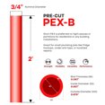thumbnail image 3 of 3/4" x 2 Ft PEX-B Tube Stick, Red Pex Tubing for Potable Water, 3 of 4