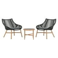 thumbnail image 2 of HOMETRENDS Skyler 3-Piece Steel Outdoor Chat Set with Cushions, Black, 2 of 8