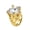 Gold Plated White, variant on Women Shinning Cubic Zirconia Rings Chunky Big Gemstone Statement Ring Party Holiday Jewelry Accessories Gold Plated White Size 8