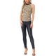 thumbnail image 2 of INSPIRAR CHIC Top de Mujer Sin Mangas con Cuello Halter Ajustado y Elástico para Fiesta con Fruncidos Color Beige-Leopardo, 2 of 5