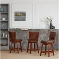 thumbnail image 2 of Boraam Broadmoor Counter Height Swivel Wood Kitchen Bar Stool - Cherry Finish, 2 of 4