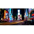 thumbnail image 2 of Ludo, H. 14x9 Gold Ornate Wood Framed with Double Matting Museum Art Print Titled - Times Square by night, 2 of 4