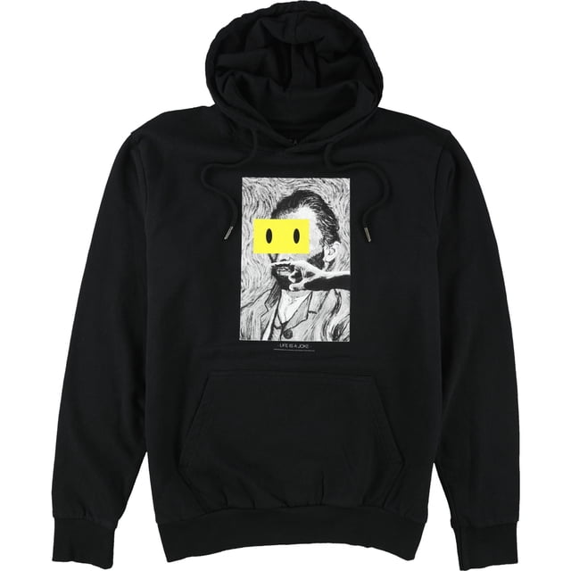 Elevenparis Mens Van Gogh Hoodie Sweatshirt, black, XL