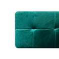 thumbnail image 2 of Heavenly Collection Green Velvet Bench with Metal Base – Modern Upholstered Accent Bench for Entryway, Bedroom, or Living Room, 2 of 3