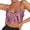 A-Pink350, variant on Women's Sparkling Rhinestone Camisole Sweetheart Neck Cropped Top Eye-Catching Glam Party Shirt