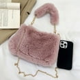 thumbnail image 3 of Yucurem Women Fuzzy Crossbody Bag - Casual Plush Tote Handbag - Fashion Sling Dating Bag with Zipper Closure (Bean Red), 3 of 10