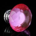 thumbnail image 6 of WALFRONT 10PCS Crystal Glass Cabinet Knobs 30mm Diamond Shape Drawer Kitchen Cabinets Wardrobe Dresser Door Cupboard Pulls Handles Pink, 6 of 7