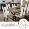 thumbnail image 3 of Black Geometric Stripe, Chair Back Cover for Dining Room Set of 8, Abstract Farmhouse Style Removable Kitchen Chair Slipcovers, Washable Seat Protector for Restaurant Party Banquet Wedding Décor, 3 of 9