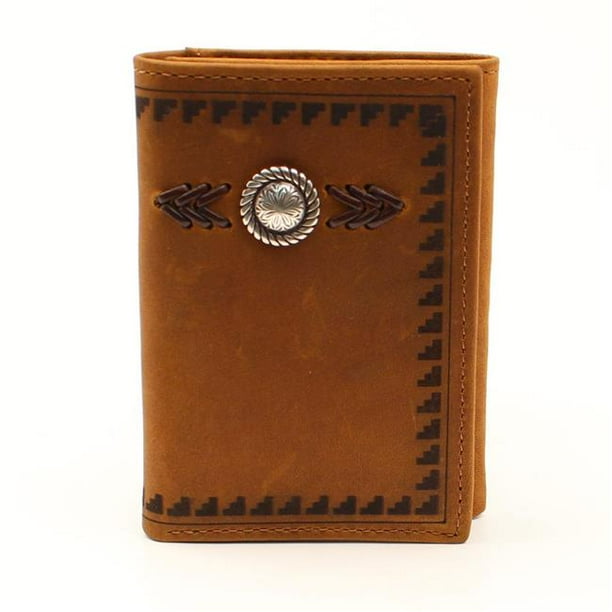 Ariat Ariat A3539244 Trifold Style Aztec Edges Leather Mens Wallet