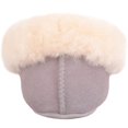 thumbnail image 3 of SNUGRUGS Women's Eleanor Low Top Sheepskin Ballerina Slipper with Suede Sole - Light Grey - US 10, 3 of 7