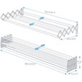 thumbnail image 2 of ERDS-Wall Mounted Clothes Drying Rack 31.5inch, Laundry Drying Rack, Collapsible Drying Rack, Laundry Racks for Drying Clothes, Space Saving Clothes Drying Rack for Laundry Bathroom Indoor Outdoor, 2 of 4