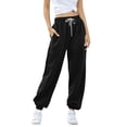 thumbnail image 4 of frariair Sweatpants Women Bottom Joggers Pants Workout High Waisted Yoga With Pockets Jogger Black, 4 of 7