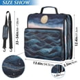 thumbnail image 2 of FORMRS Zipper Binder with Shoulder Strap 2-inch Ring 500 Sheet Capacity File Bag, Ocean Waves, 2 of 5