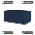 thumbnail image 4 of Rectangular/Oval Outdoor Table Cover 12 Oz Waterproof - Rectangle Table Cover with 100% Weather Resistant - with Air Pocket and Drawstring for Snug Fit (72" W x 44" D x 24" H, Blue), 4 of 7