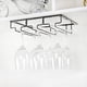 thumbnail image 4 of Estante para copas de vino, debajo del gabinete, soporte para copas de vino, colgador de almacenamiento, organizador de metal para bar, cocina, negro, 4 of 7