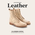 thumbnail image 4 of Botas de combate Frye Veronica para mujer, piel de toga blanca, 7,5 m, 4 of 9