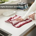 thumbnail image 6 of Smuge 12 Pack Washcloths, 13"x13" Quick Dry Hand Face Towels Cloth Soft Microfiber Drying Kitchen Dish Towels (Wine), 6 of 7
